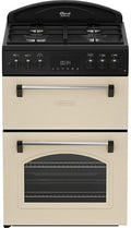 Dual Fuel Cooker 60cm 2 Ovens 4 Burner A Rated Cream