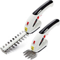 2-in-1 Cordless Hedge Trimmer & Grass Shear 7.2V 1500mAh 17cm Blade Black White