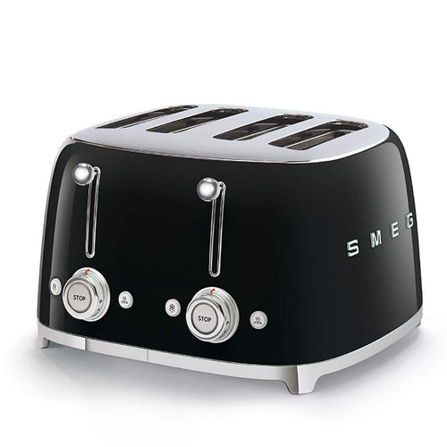 4 Slice Toaster 2000W Extra Wide Slots 6 Browning Levels Black
