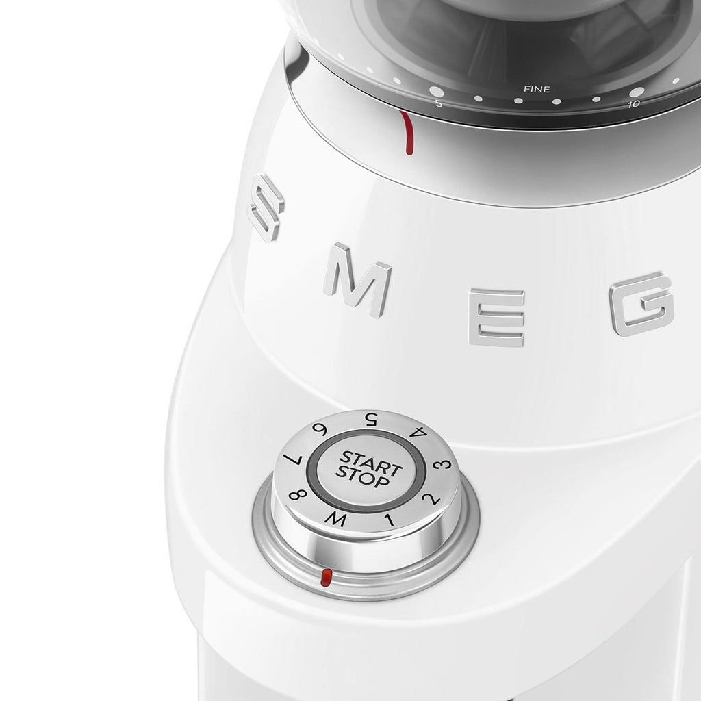 Electric Coffee Grinder 240g 150W Conical Burr White