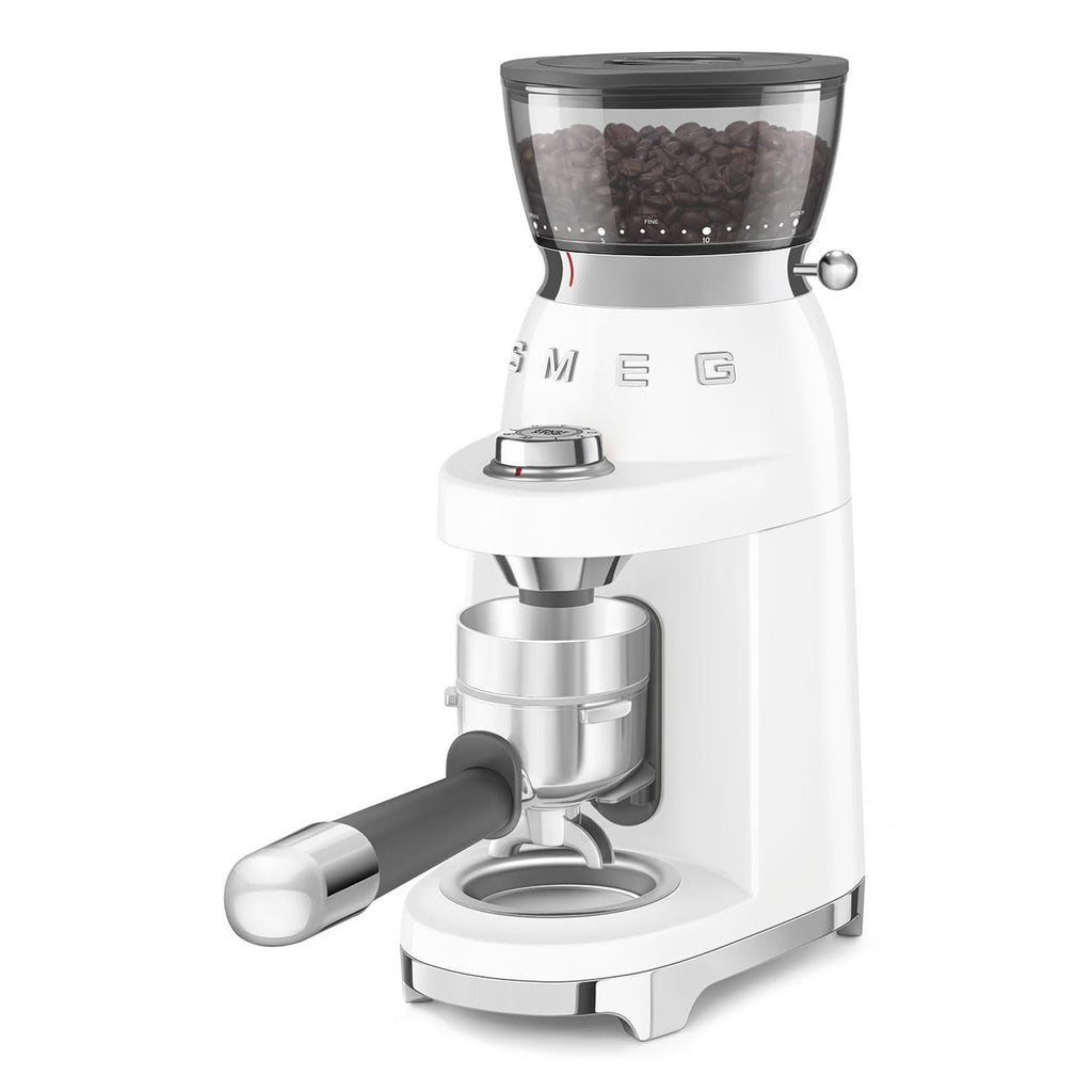 Electric Coffee Grinder 240g 150W Conical Burr White
