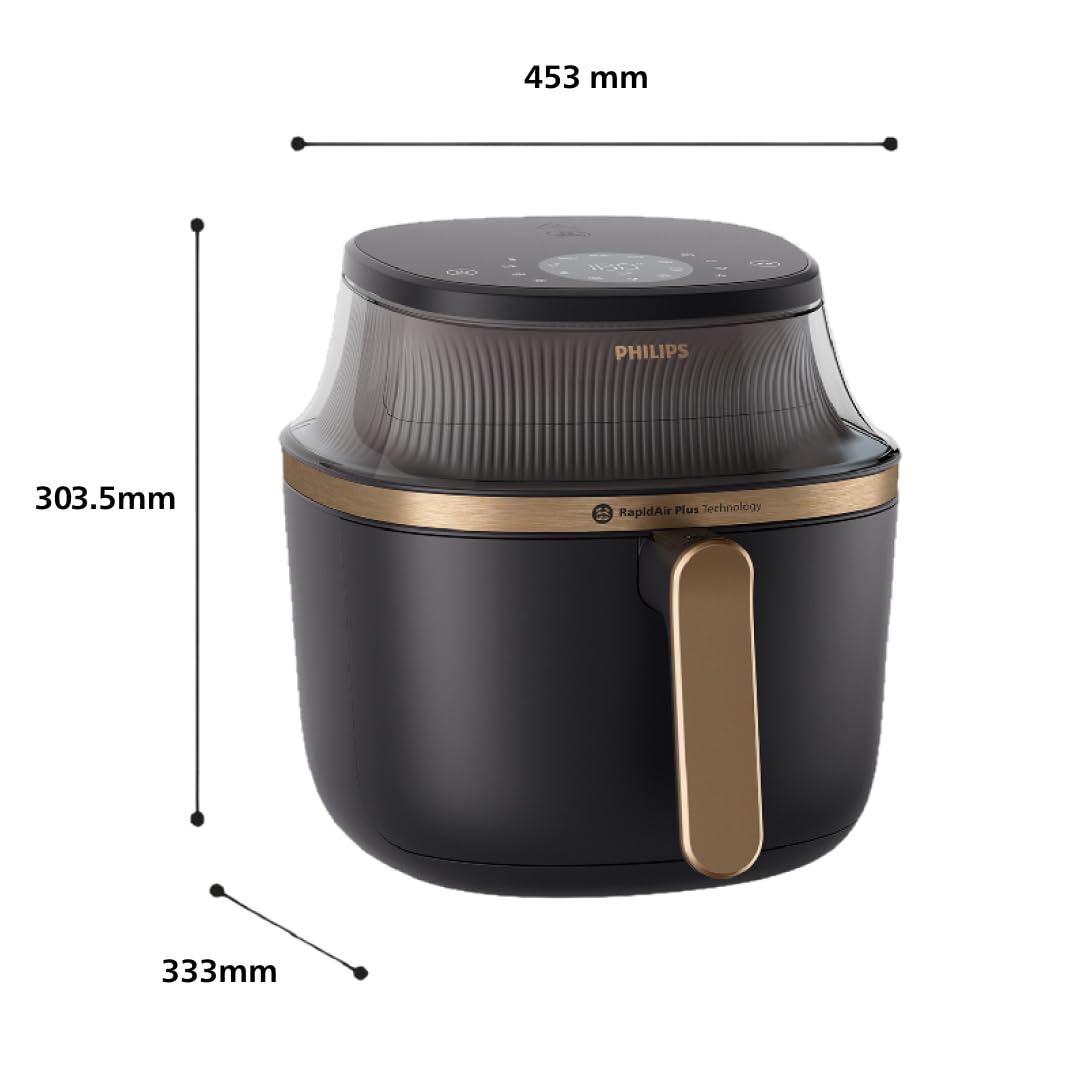 Air Fryer 7.2L 2000W 16-in-1 RapidAir Plus Cooking Window Black