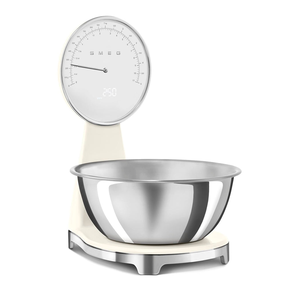 Analog And Digital Kitchen Scale 5Kg 1G Accuracy Stainless Steel Cream