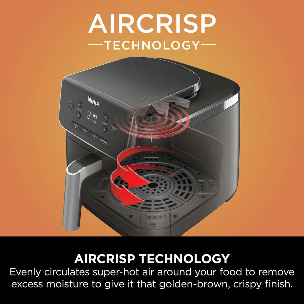 Air Fryer 4.7L 2000W 4 Functions Digital Touch Black