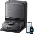 Robot Vacuum And Mop 15000Pa Suction Self-Cleaning Roller Mop Black