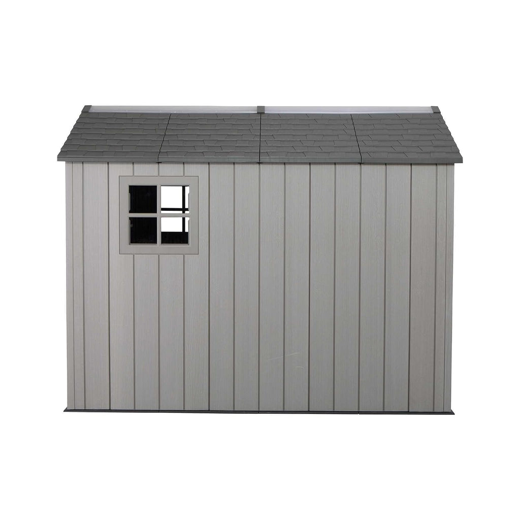 Garden Storage Shed 7 X 9.5 Ft Light Grey HDPE Steel Reinforced