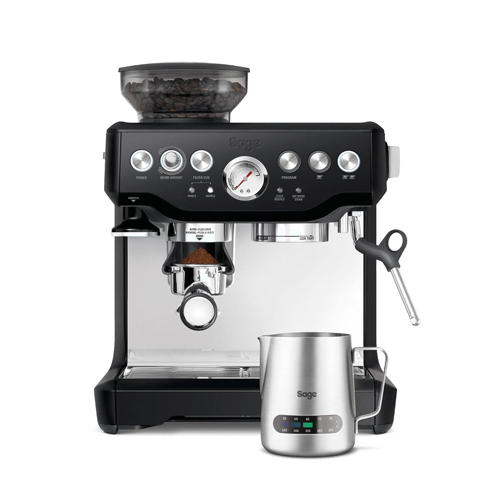 Bean To Cup Coffee Machine 16 Grind Settings 15 Bar Pump PID Temp Control Brushed Stainless Steel