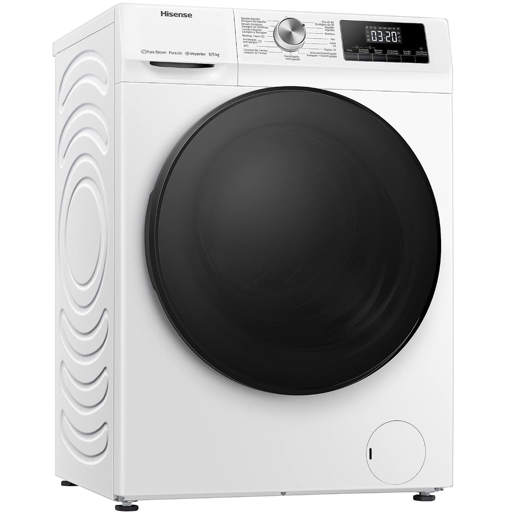 Freestanding Washer Dryer 8Kg Wash 5Kg Dry 1400Rpm Pure Steam White