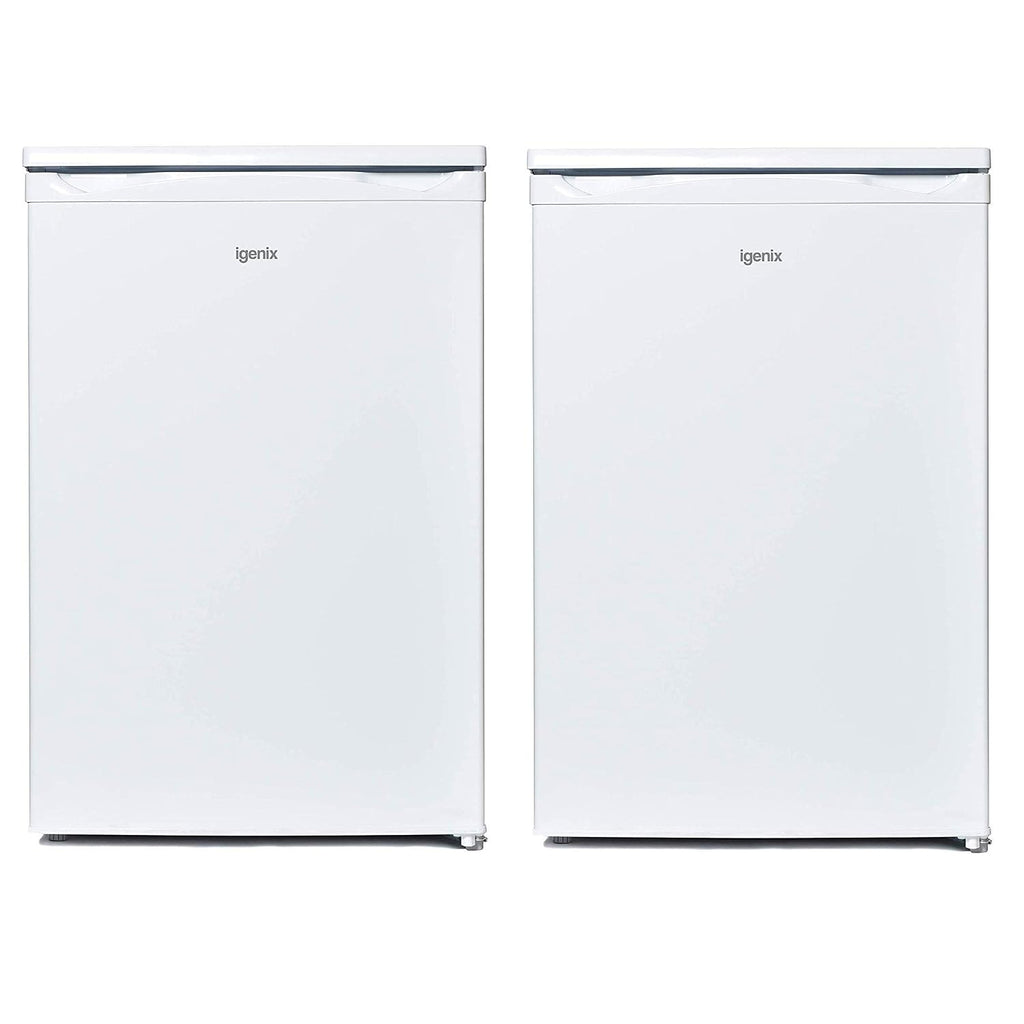 Freestanding Under Counter Fridge Freezer Set 136L 91L 55cm Inox