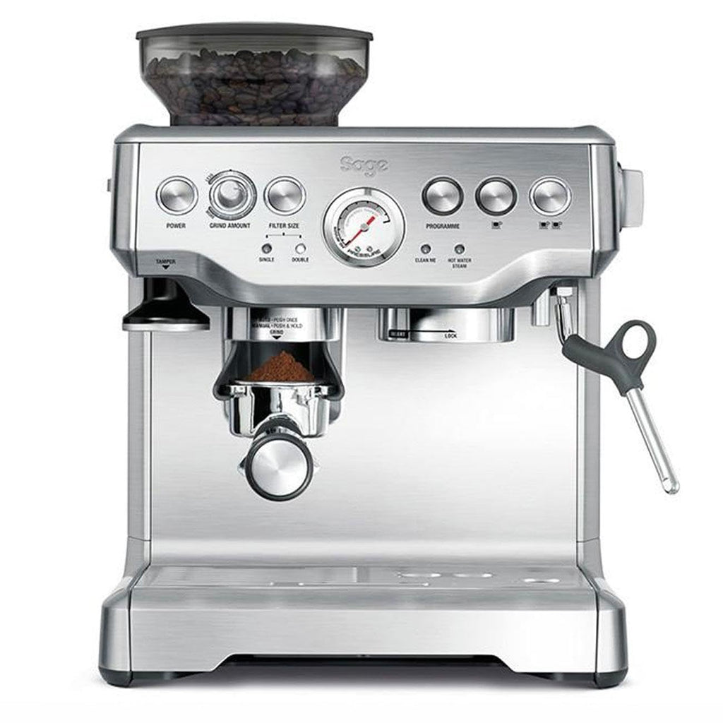 Bean To Cup Coffee Machine 16 Grind Settings 15 Bar Pump PID Temp Control Brushed Stainless Steel