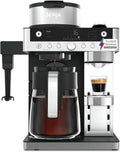 2-in-1 Filter Coffee And Pod Capsule Machine 1.8L Built-in Milk Frother Black