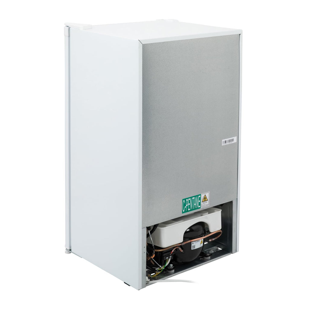 Under Counter Fridge 94L Adjustable Thermostat Reversible Door White