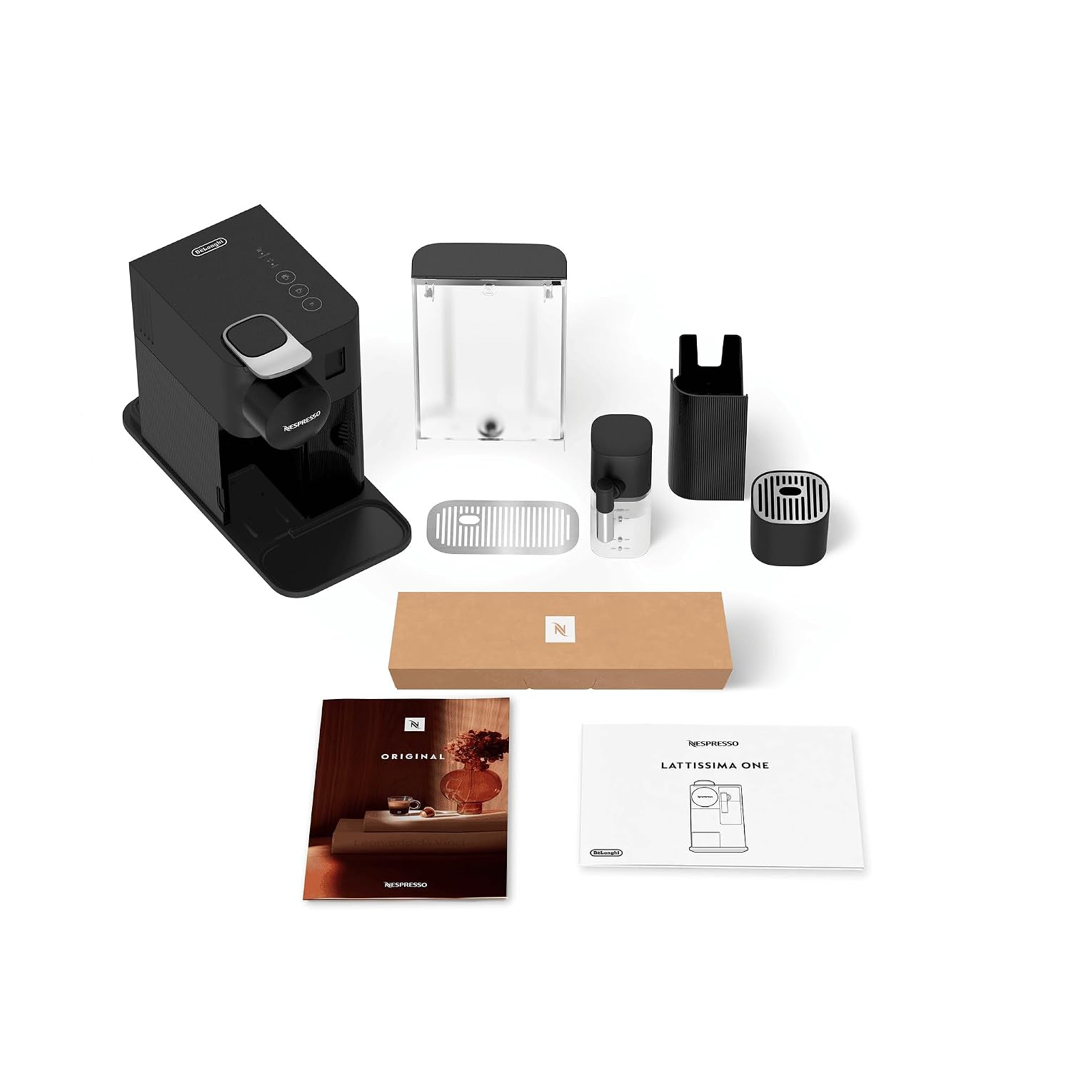 Coffee Maker 19 Bar Capsule Espresso Machine Automatic Milk Frother Black