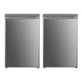 Freestanding Under Counter Fridge Freezer Set 136L 91L 55cm Inox
