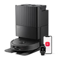 Robot Vacuum Cleaner With Mop 10000Pa Suction Dual Anti-Tangle Brushes Black