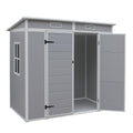 Outdoor Garden Storage Shed 6 X 4 Ft Grey Plastic Aluminium Frame