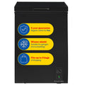 Chest Freezer 99L Freestanding With Adjustable Temperature Black