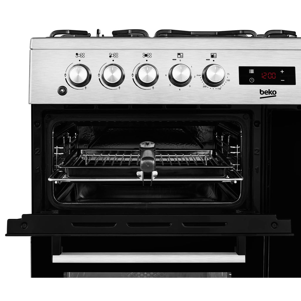 Freestanding Dual Fuel Range Cooker 156L 100cm Stainless Steel