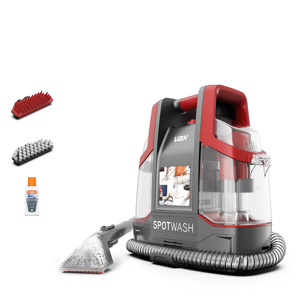 Spot Cleaner 1.6L 4.5m Cord Multi-Surface Handheld Red Grey