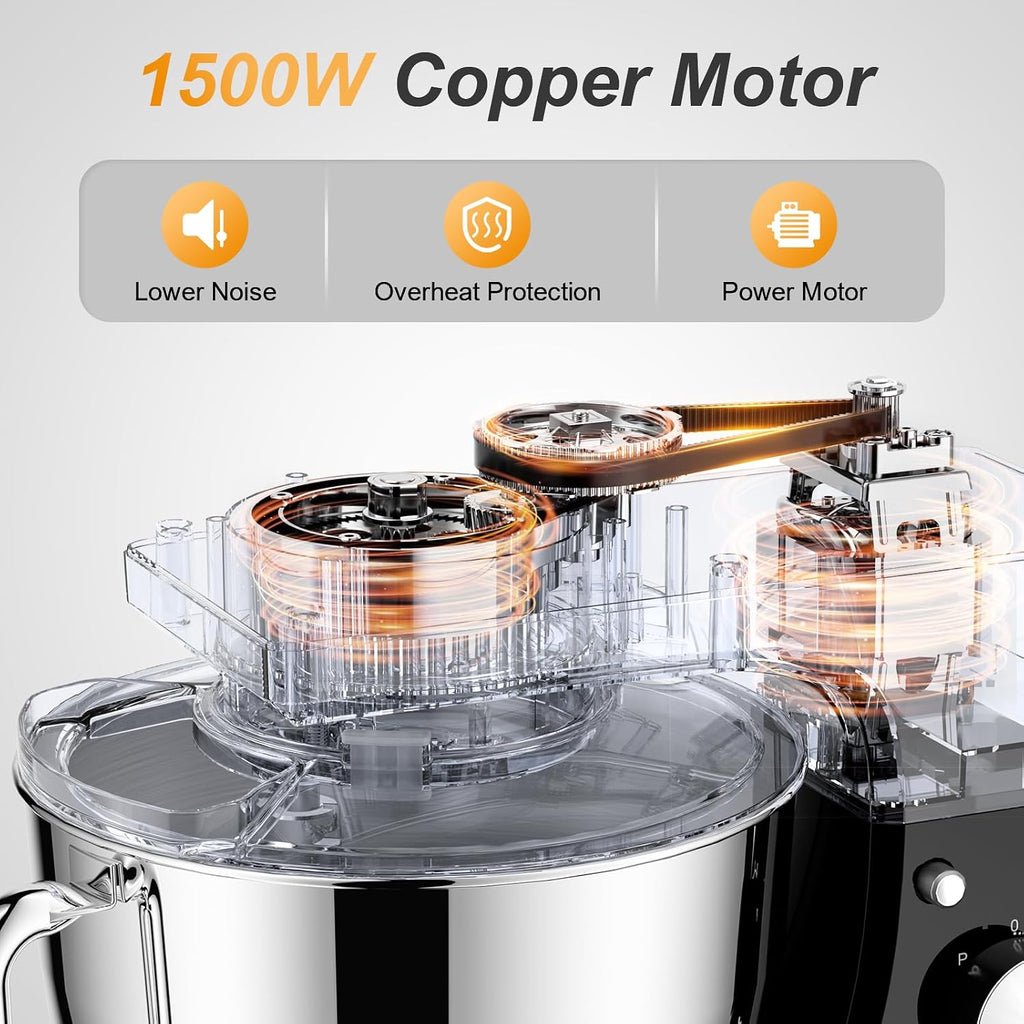 Stand Mixer 5.5L 1500W 10 Speed Pulse Black