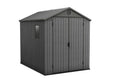 Garden Storage Shed 6 X 8 Ft Grey Resin Double Doors