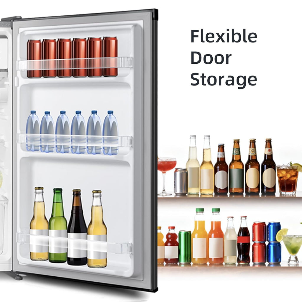 Under Counter Fridge 92L 7 Temp Settings Reversible Door Black