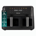Air Fryer 11L Dual Zone 2700W Colour Touch Display 8 Functions Black