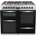 Freestanding Dual Fuel Range Cooker 156L 100cm Stainless Steel