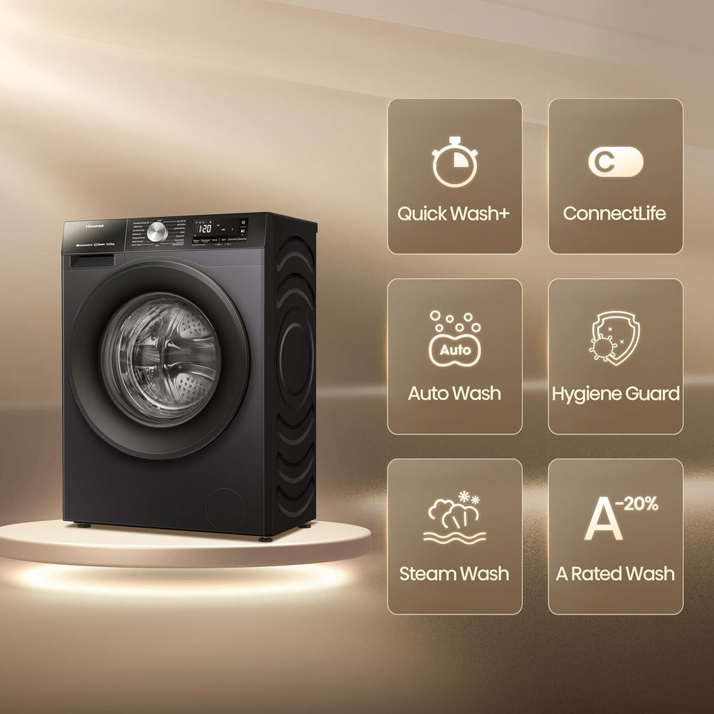Freestanding Washer Dryer 10.5Kg Wash 6Kg Dry 1400Rpm Black