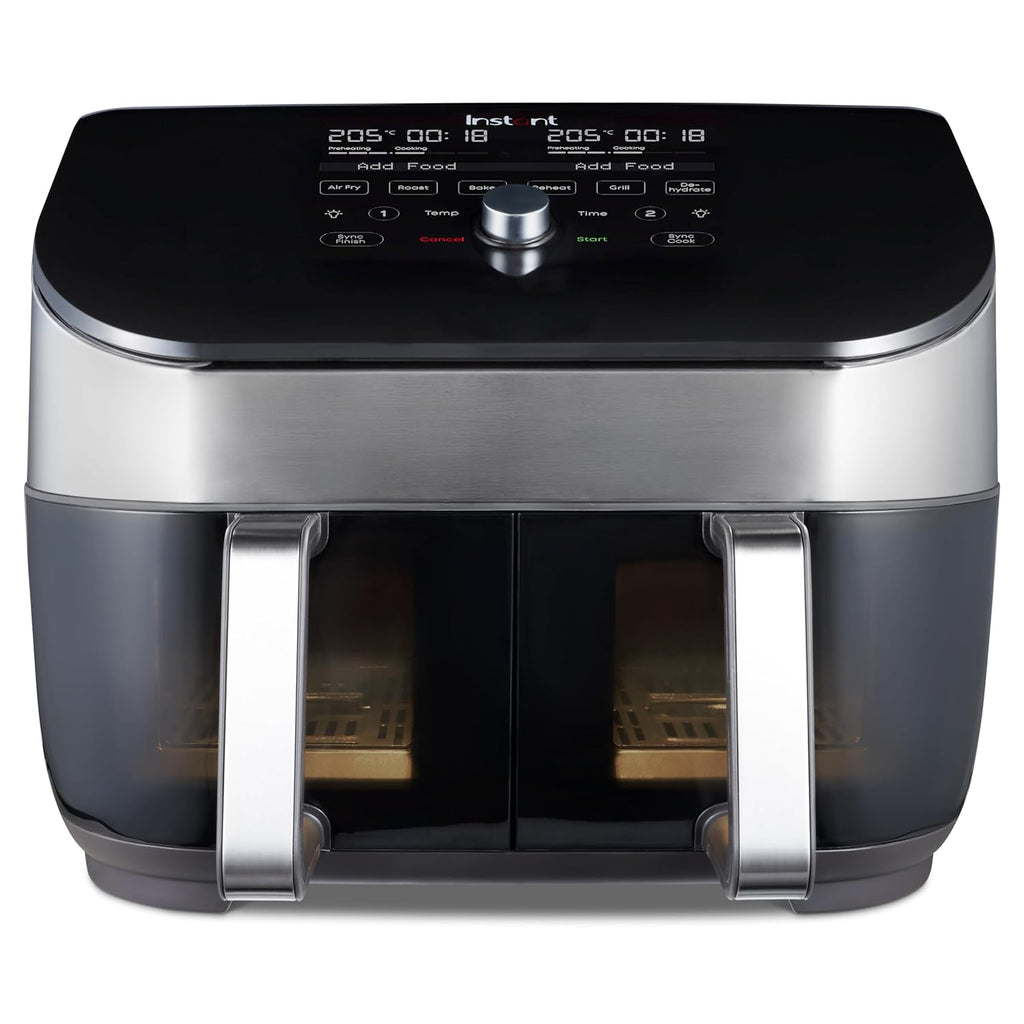 Dual Basket Air Fryer 7.6L 1700W 8 Functions Black