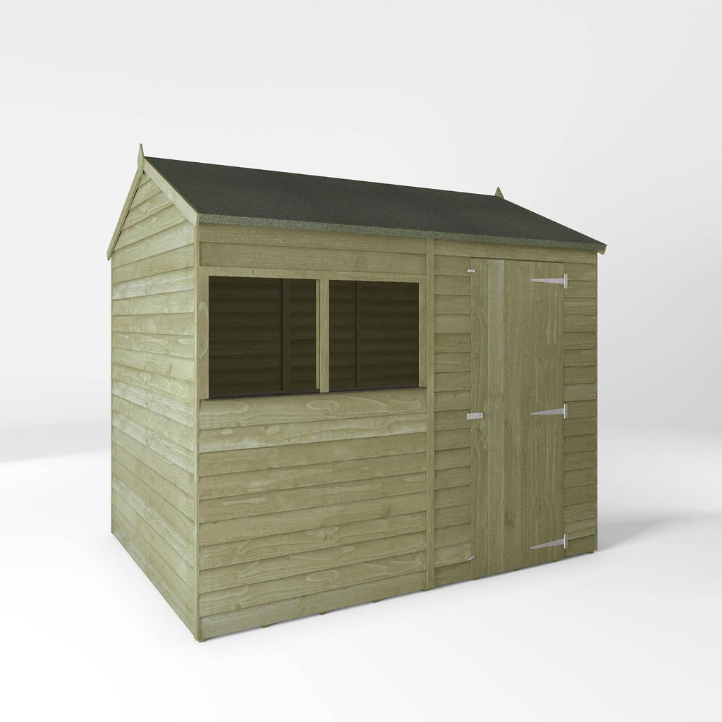 Wooden Garden Storage Shed 8 X 6 Ft Single Door Reverse Apex Roof