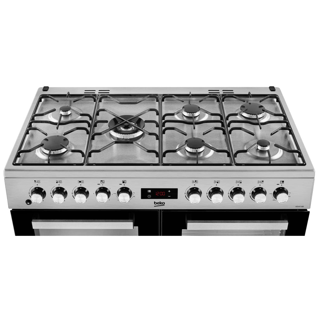 Freestanding Dual Fuel Range Cooker 156L 100cm Stainless Steel