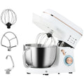 Stand Mixer 1400W 5L 6 Speeds Pulse Setting Stainless Steel Bowl White