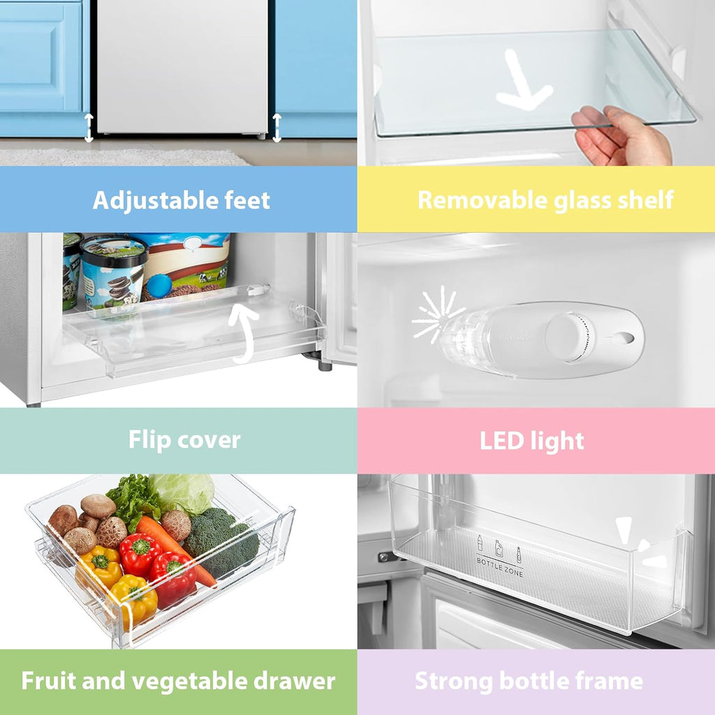 Freestanding Fridge Freezer 174L 70/30 Split Low Frost White