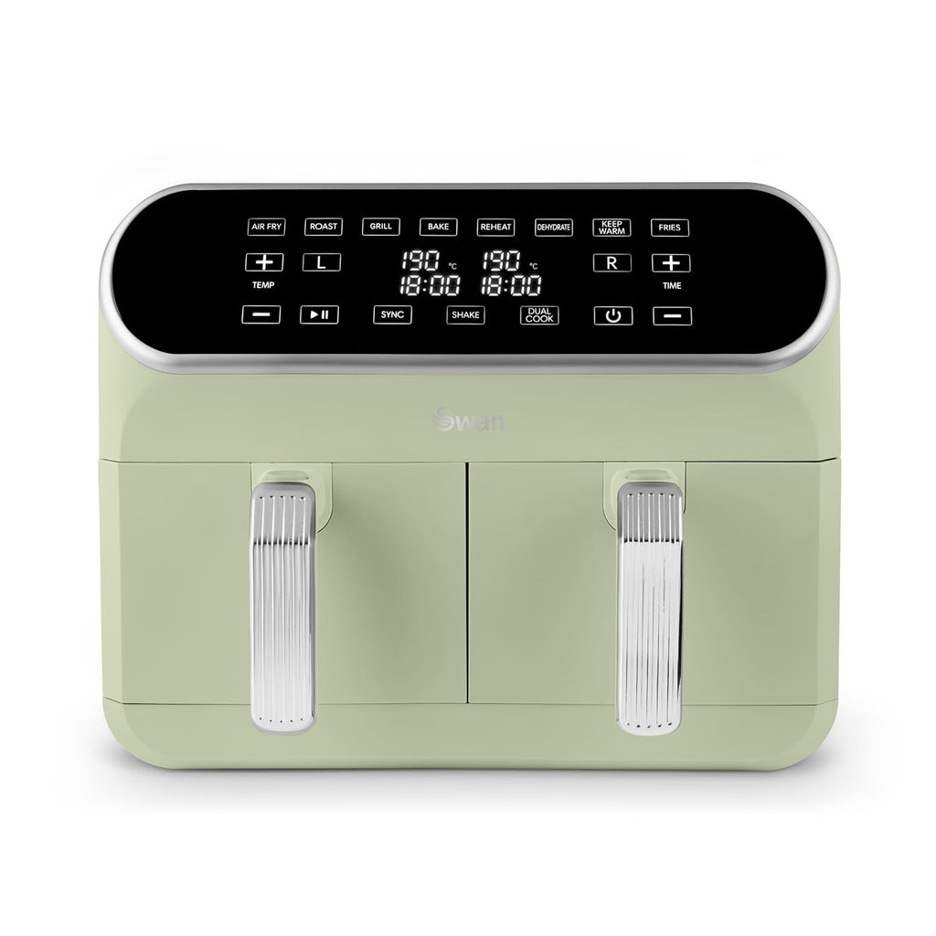 Air Fryer 8L Dual Basket 13 Presets Match Cook White