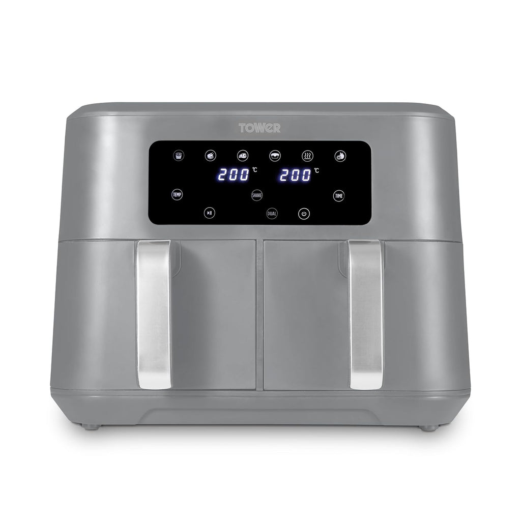 Vortx 8.5L Dual Basket Air Fryer With Dual Cook Function 2400W Midnight Blue Chrome
