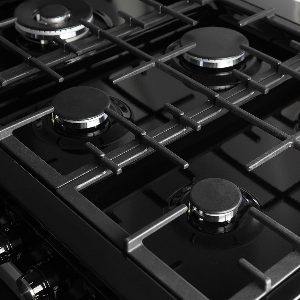 Dual Fuel Range Cooker 100cm Freestanding 7 Burners 2 Ovens Cream