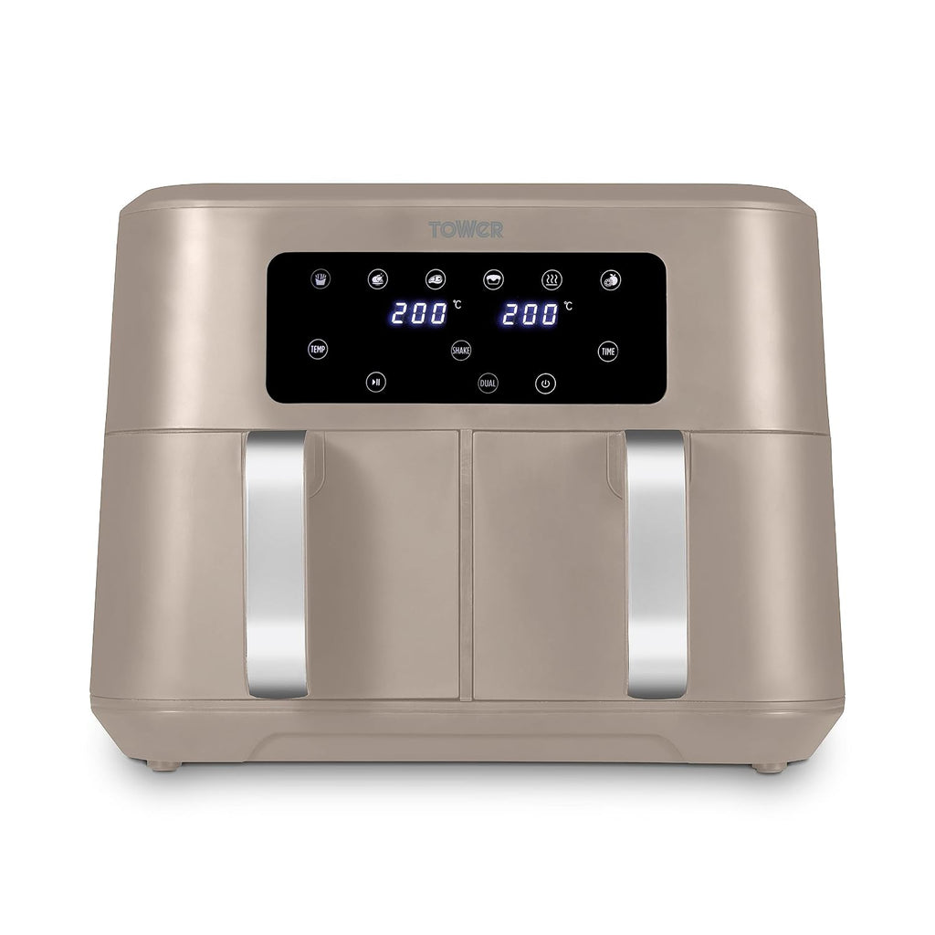 Vortx 8.5L Dual Basket Air Fryer With Dual Cook Function 2400W Midnight Blue Chrome