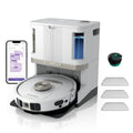 Robot Vacuum And Mop With Self-Emptying Base 60-Day LiDAR Navigation White