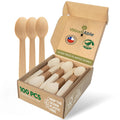 Cutlery Set 100 Spoons 6.5in Compostable Bamboo