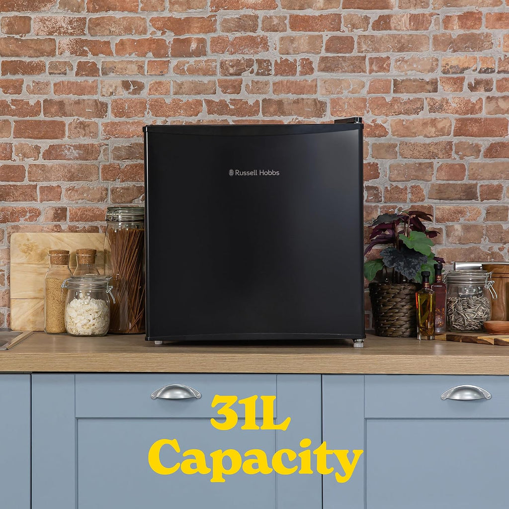 Freestanding Mini Freezer 31L Adjustable Temperature Black Reversible Door