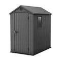 Resin Garden Storage Shed 6 X 4 Ft Grey Single Door Lockable