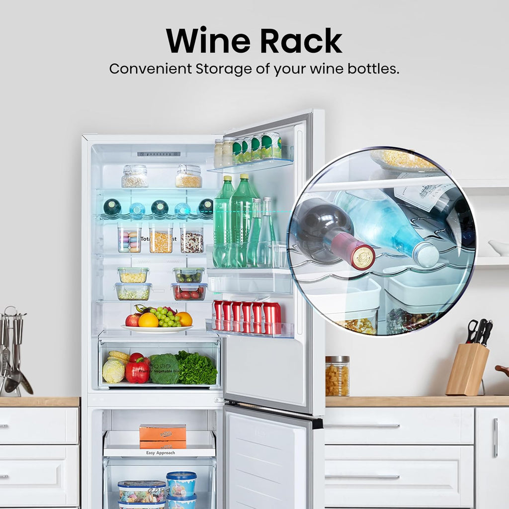 Freestanding Fridge Freezer 304L Total No Frost Water Dispenser White