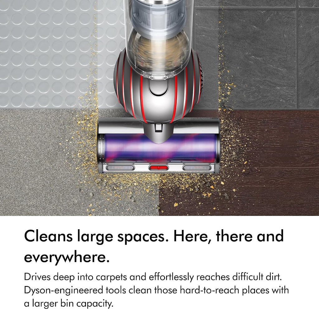 Upright Bagless Vacuum Cleaner 700W Self-Detangling Pet Hair Nickel/Silver