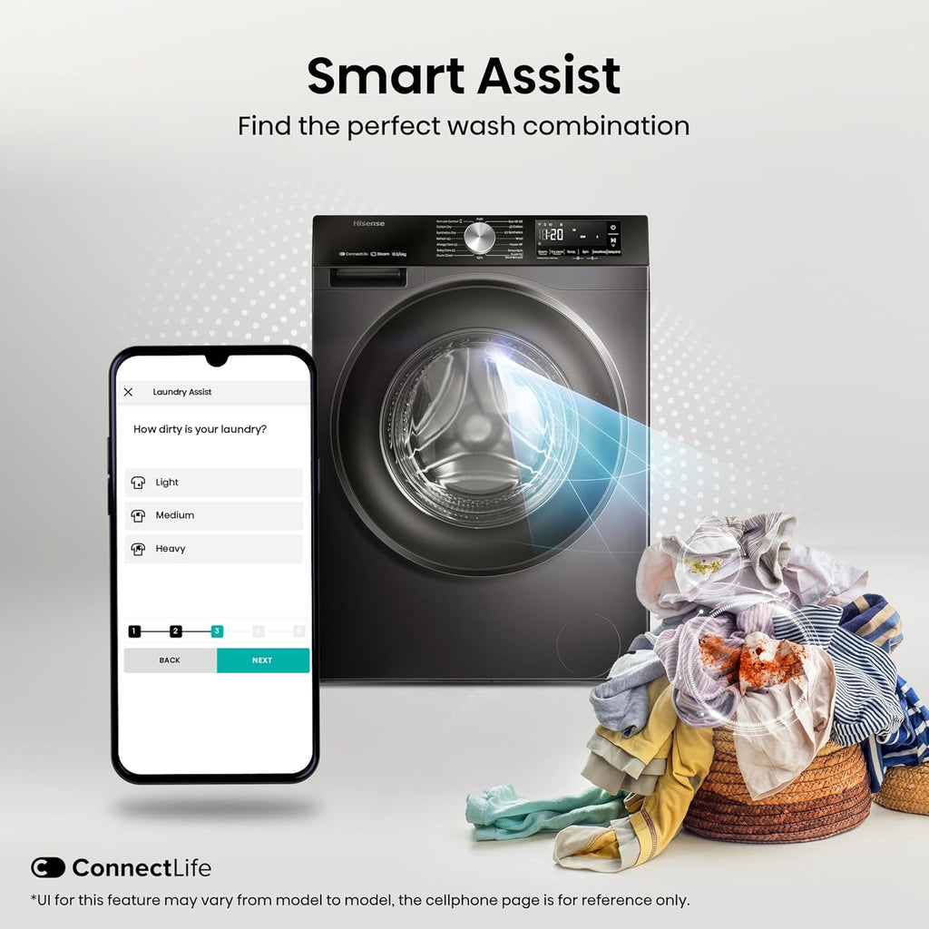 Freestanding Washer Dryer 10.5Kg Wash 6Kg Dry 1400Rpm Black