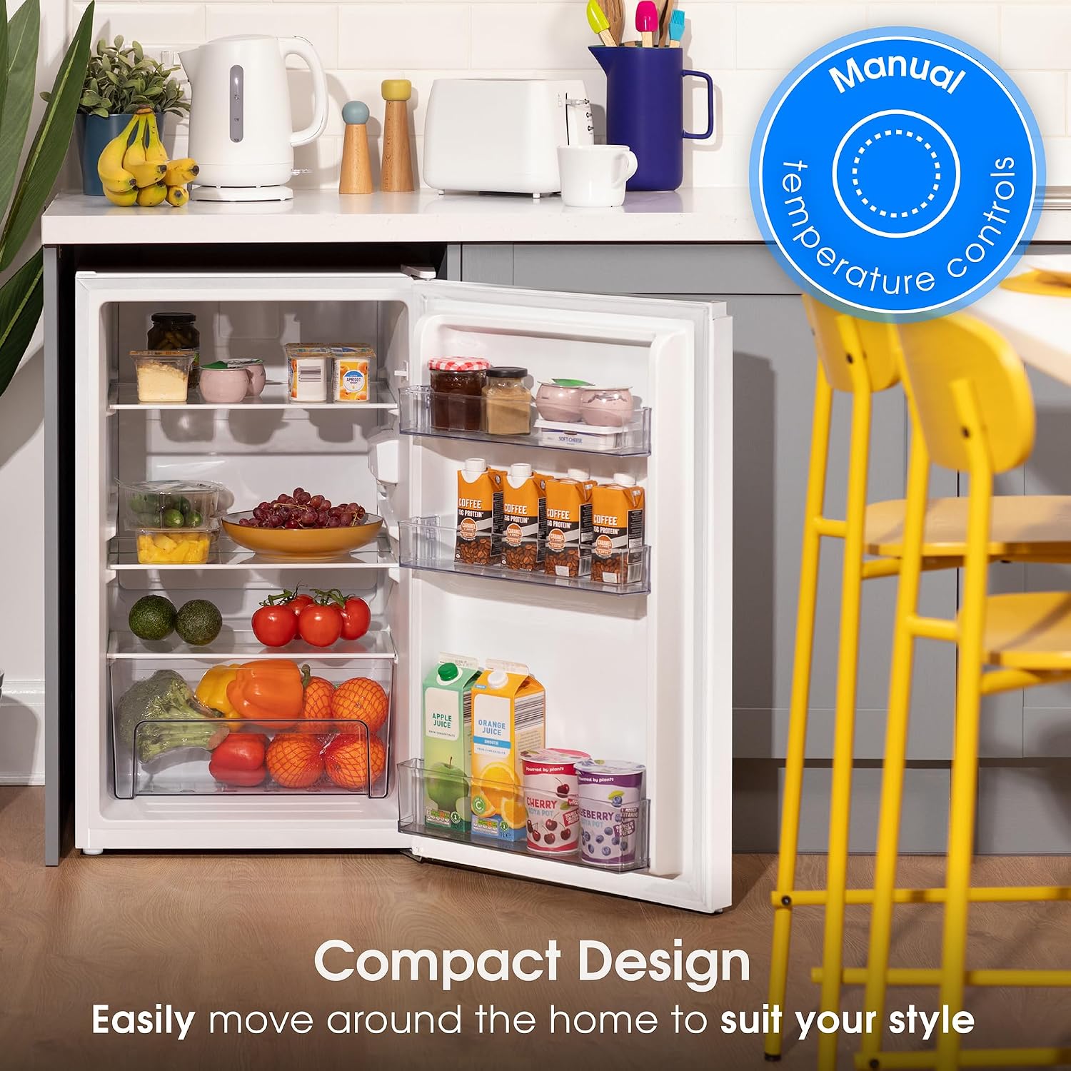 Freestanding Undercounter Fridge 114L 50cm White