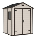 Garden Storage Shed 6 X 5 Ft Beige Resin Double Doors