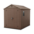 Resin Garden Storage Shed 8 X 6 Ft Brown Double Doors Lockable