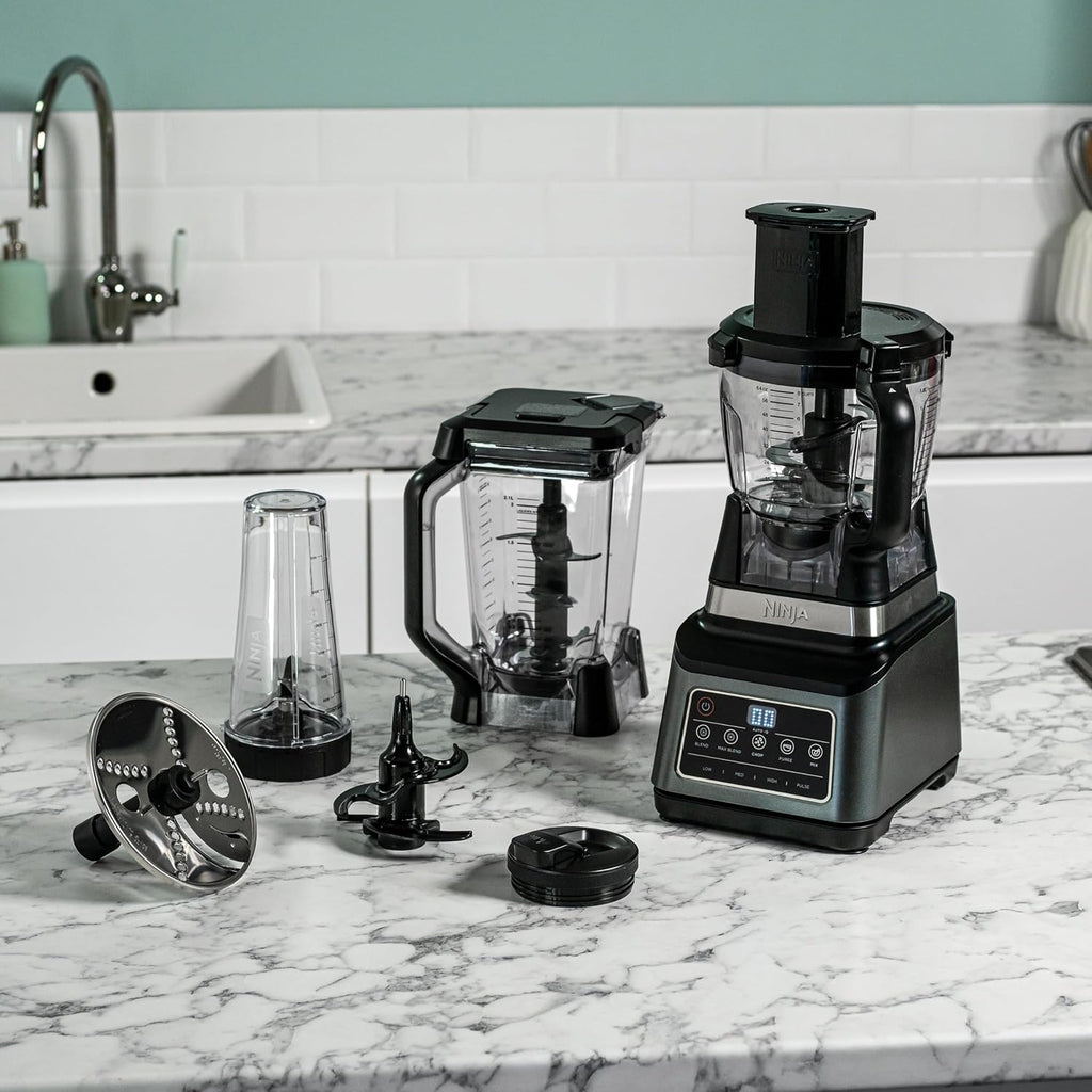 3-In-1 Food Processor And Blender With 5 Automatic Programs 1.8L Black